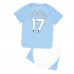 Manchester City Kevin De Bruyne #17 Babykleding Thuisshirt Kinderen 2023-24 Korte Mouwen (+ korte broeken)